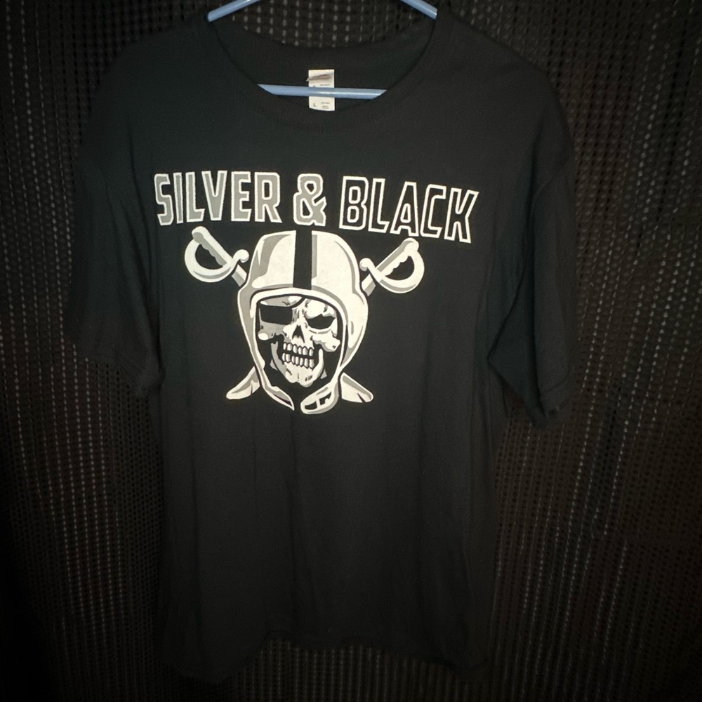 Vintage Silver & Black Graphic T-Shirt